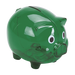 BD0012 - Plastic Piggy Bank Green / STD / Last Buy - 