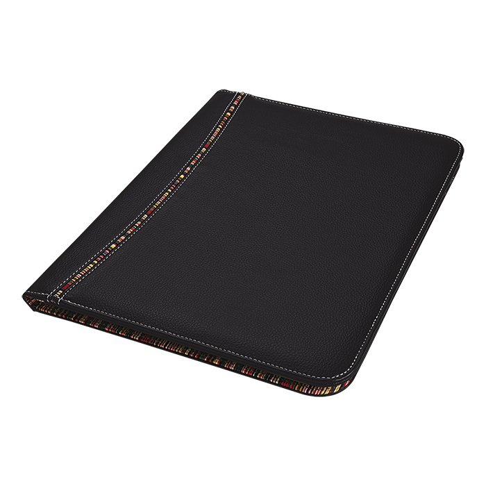 BF0015 - Tribal Stripe A4 Folio - 40 Pages Black / STD / Last Buy - Folders