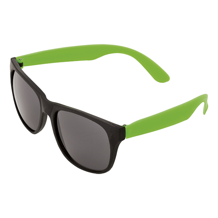 BH0029 - Sunglasses with Fluorescent Sides Fluoro Green / STD / Last Buy - Outdoor