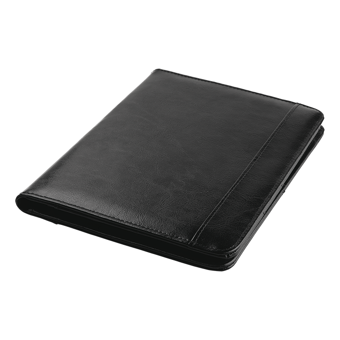 BF0027 - A5 Bonded Leather Folio - 30 Pages Black / STD / 