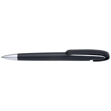 BP0077 - Rounded Clip Ballpoint Pen Black / STD / Regular - 