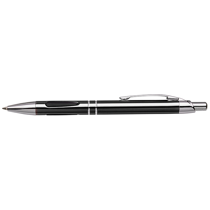 BP30201 - Metal Ergonomic Grip Ballpoint Pen Black / STD / Regular - Writing Instruments