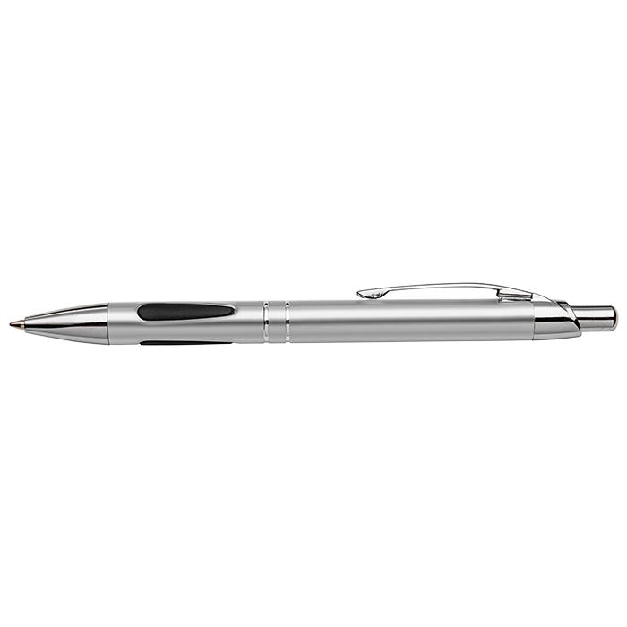 BP30201 - Metal Ergonomic Grip Ballpoint Pen Silver / STD / Regular - Writing Instruments