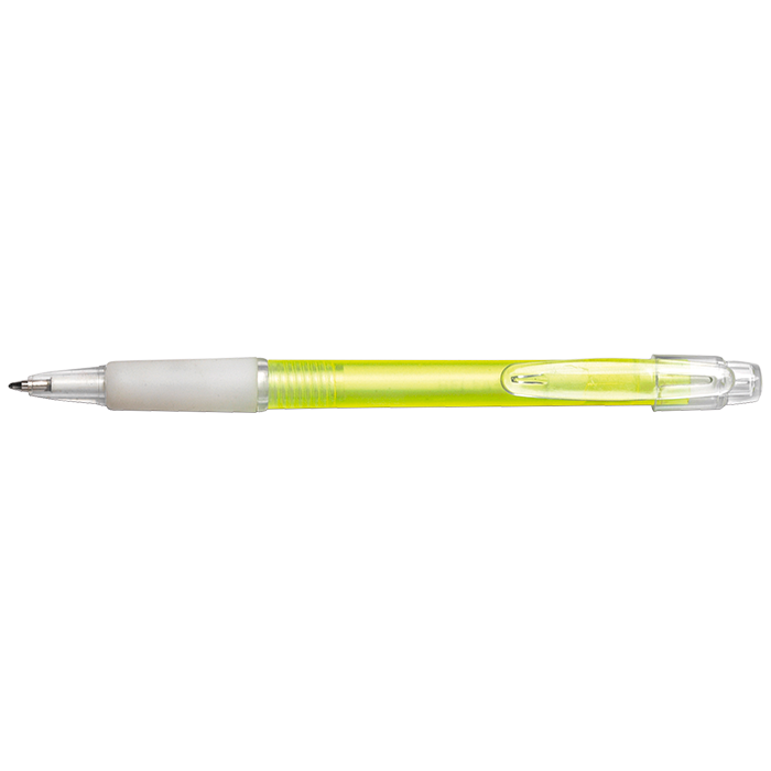 BP3321 - Frosted Plastic Ballpoint Pen Yellow / STD / Last Buy - Writing Instruments