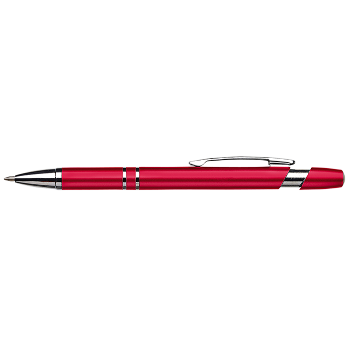 BP3467 - Dual Ring Metallic Ballpoint Pen Red / STD / Last Buy - Writing Instruments