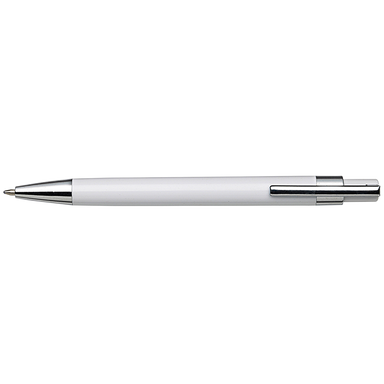 BP8121 - Coloured Barrel Click Pen White / STD / Regular - 