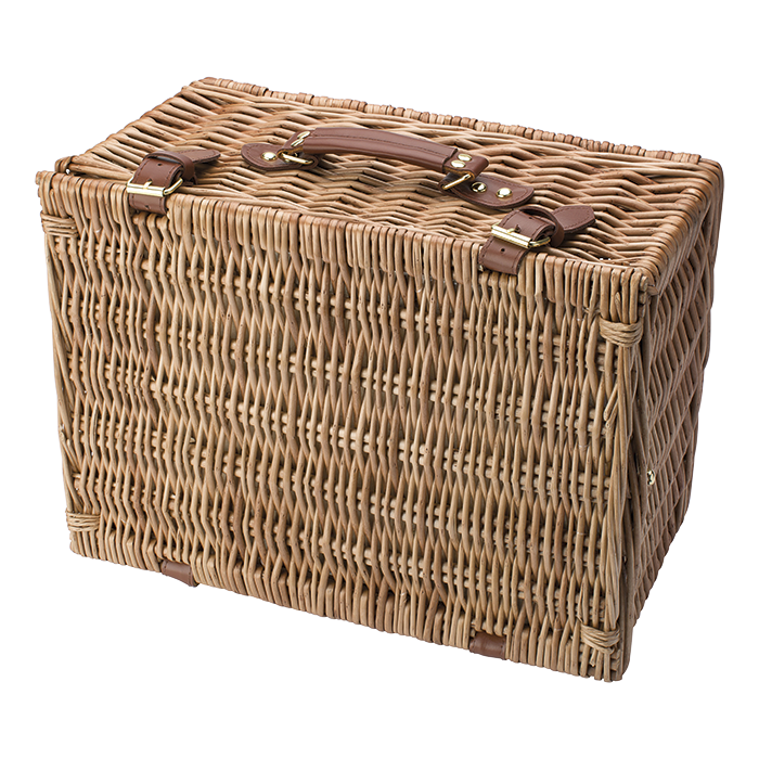 BR5794 - Two Person Willow Picnic Basket Brown / STD / 