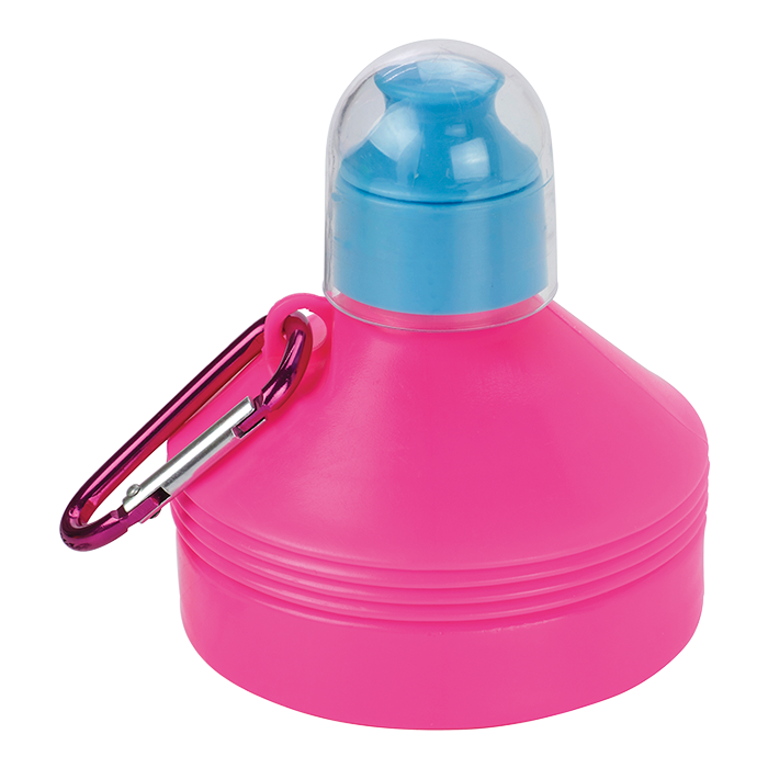 BW3879 - 600ml Collapsible Water Bottle with Carabiner Clip - Drinkware