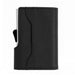 All-in-one black card holder and wallet closed