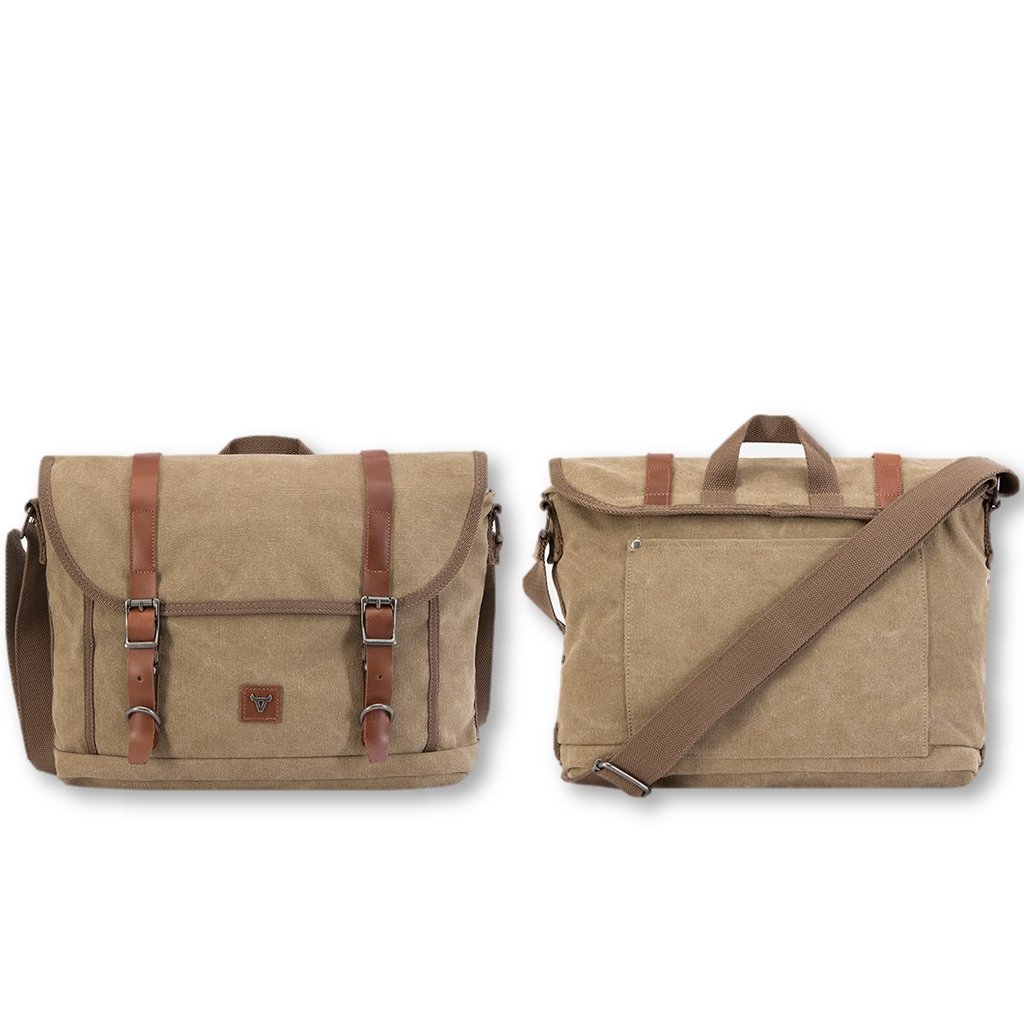 Classic Canvas Work Messenger-Messenger Bags-Black