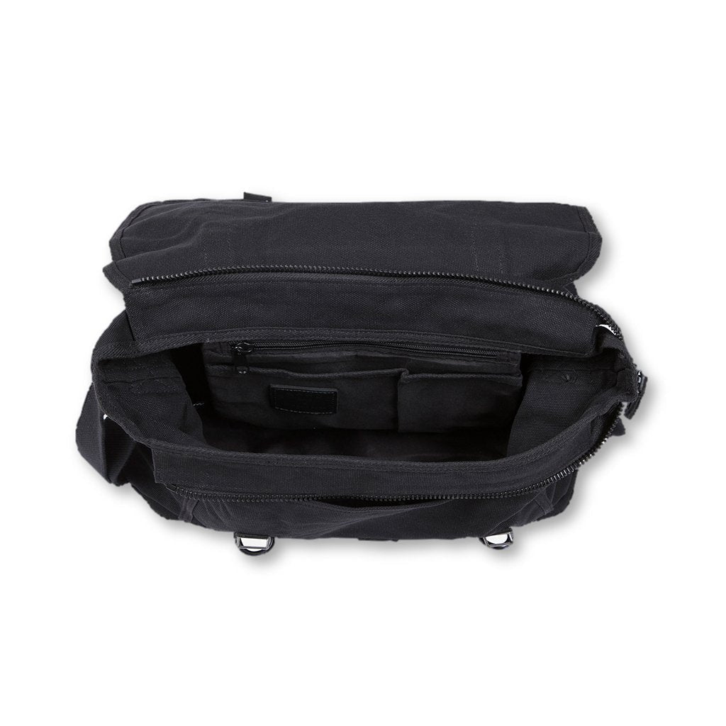 Classic Canvas Work Messenger-Messenger Bags-Black