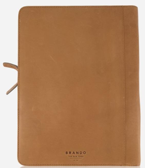 Cooper A4 Leather Zip Around Folder | Tan-