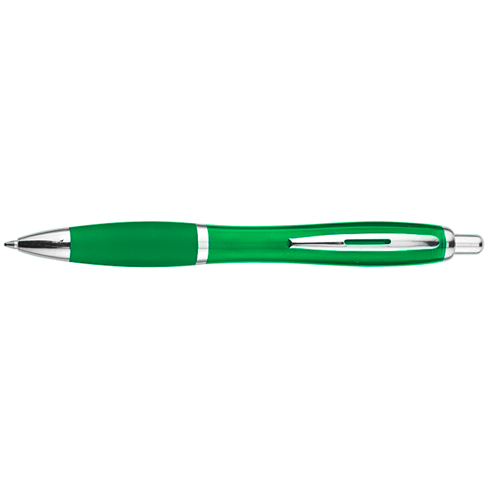 BP30151 - Curved Design Ballpoint Pen with Coloured Barrel 