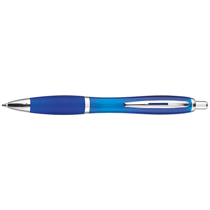 BP30151 - Curved Design Ballpoint Pen with Coloured Barrel - Writing Instruments