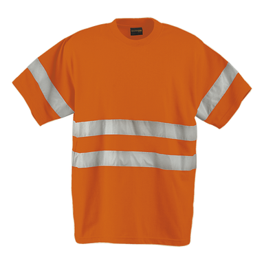 150g Poly Cotton Safety T-Shirt with tape  Orange 