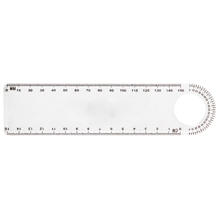 15cm Ruler with Protractor Neutral / STD / Regular - Writing Instruments