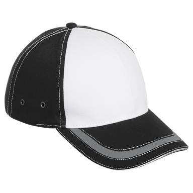 6 Panel District Cap Black/White/Silver / STD / Last Buy - Caps