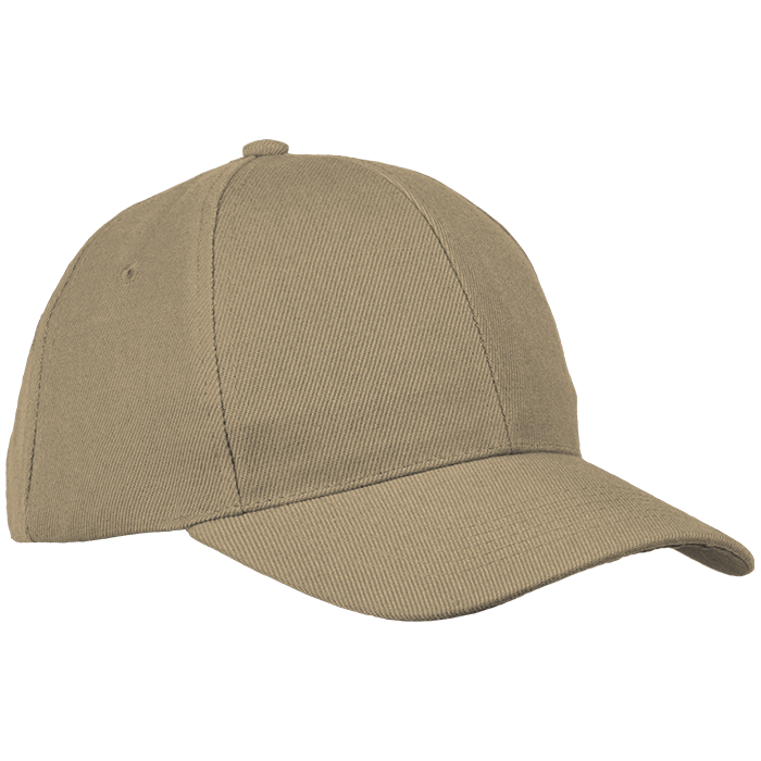 6 Panel Raven Cap Khaki / STD / Regular - Caps