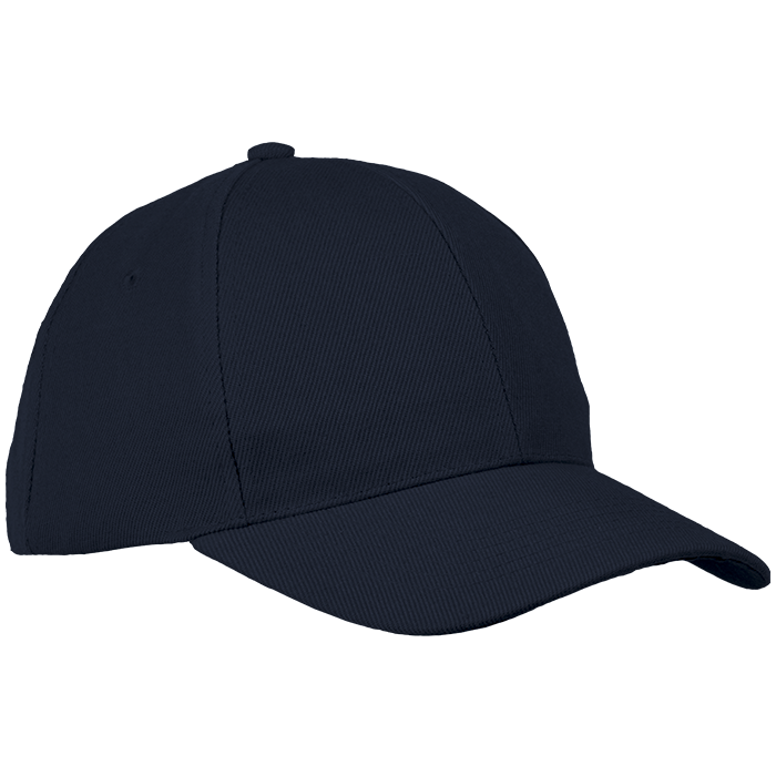 6 Panel Raven Cap  Navy / STD / Regular - Caps