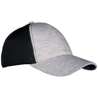 6 Panel Republic Cap Grey Melange/Black / STD / Regular - Caps