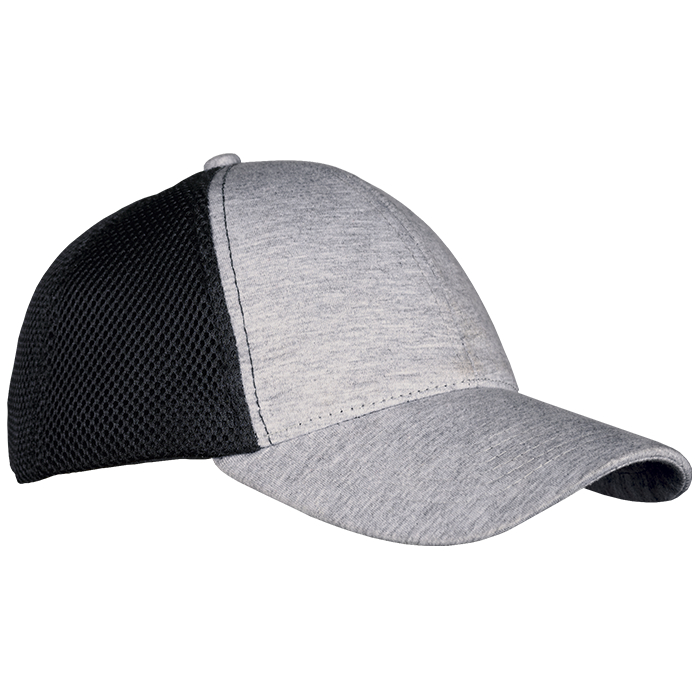 6 Panel Republic Cap Grey Melange/Black / STD / Regular - Caps