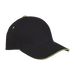 6 Panel Single Jersey Cap  Black/Lime / STD / Last 