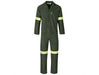 Acid Resistant Polycotton Conti Suit - Reflective Arm, Legs & Back - Yellow Tape-