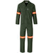 Acid Resistant Polycotton Conti Suit - Reflective Arm Legs & Back - Orange Tape