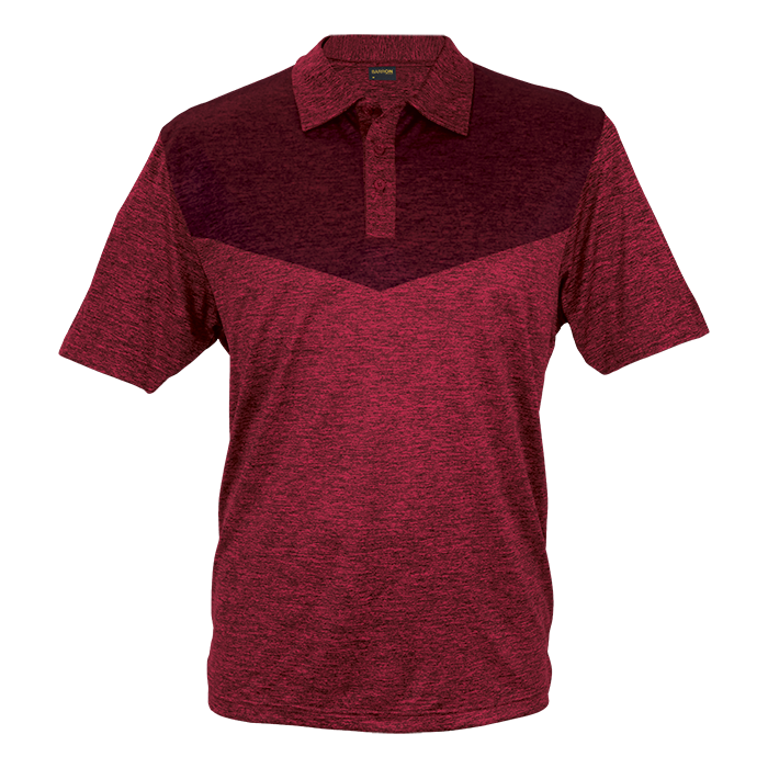 Alto Golfer Mens Red Melange / XL / Last Buy - Golf Shirts