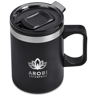 Angelo Stainless Steel & Plastic Double-Wall Mug – 360ml - Travel Mugs and Tumblers,Drinkware