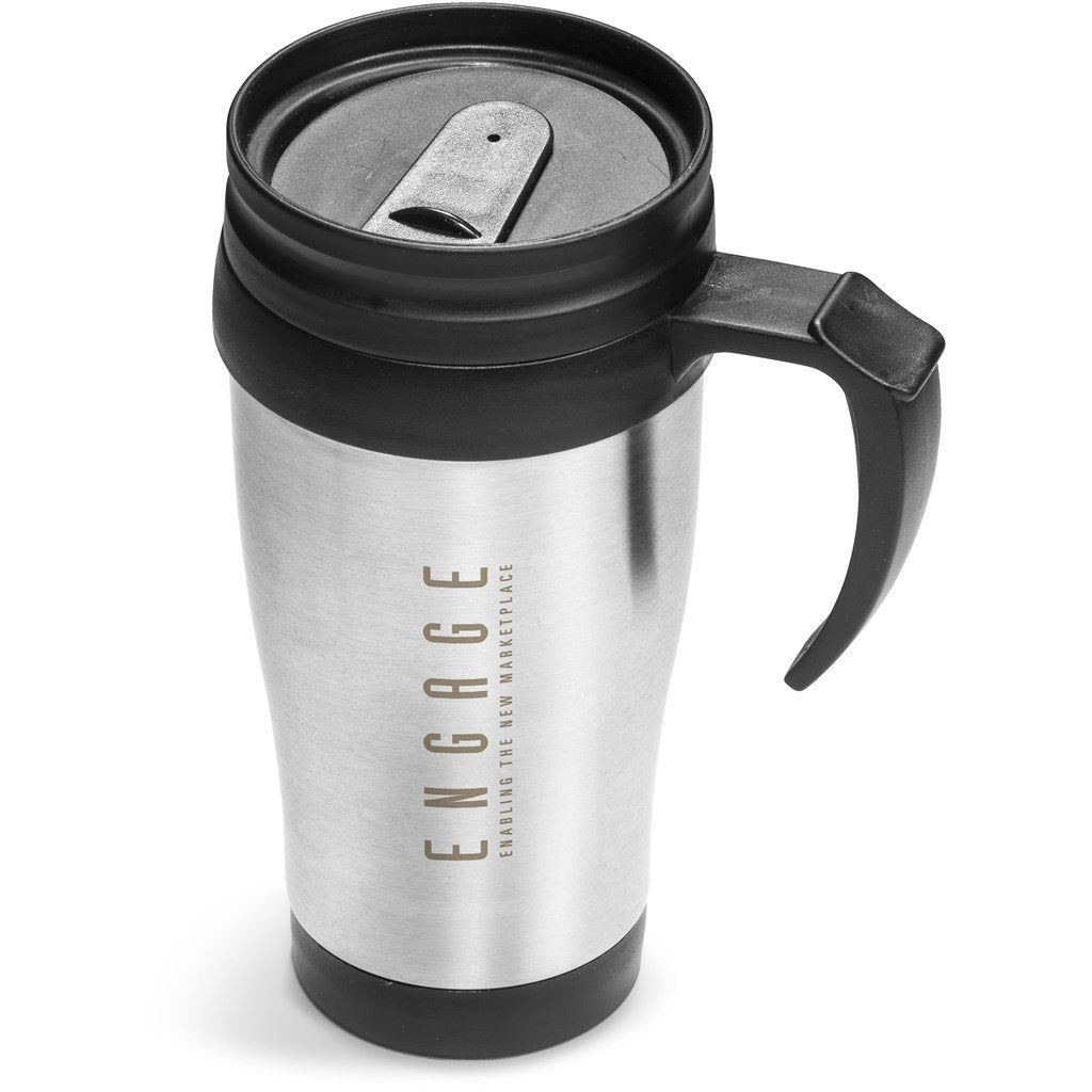 Arabica Stainless Steel & Plastic Double-Wall Mug - 450ml Silver / S - Mugs