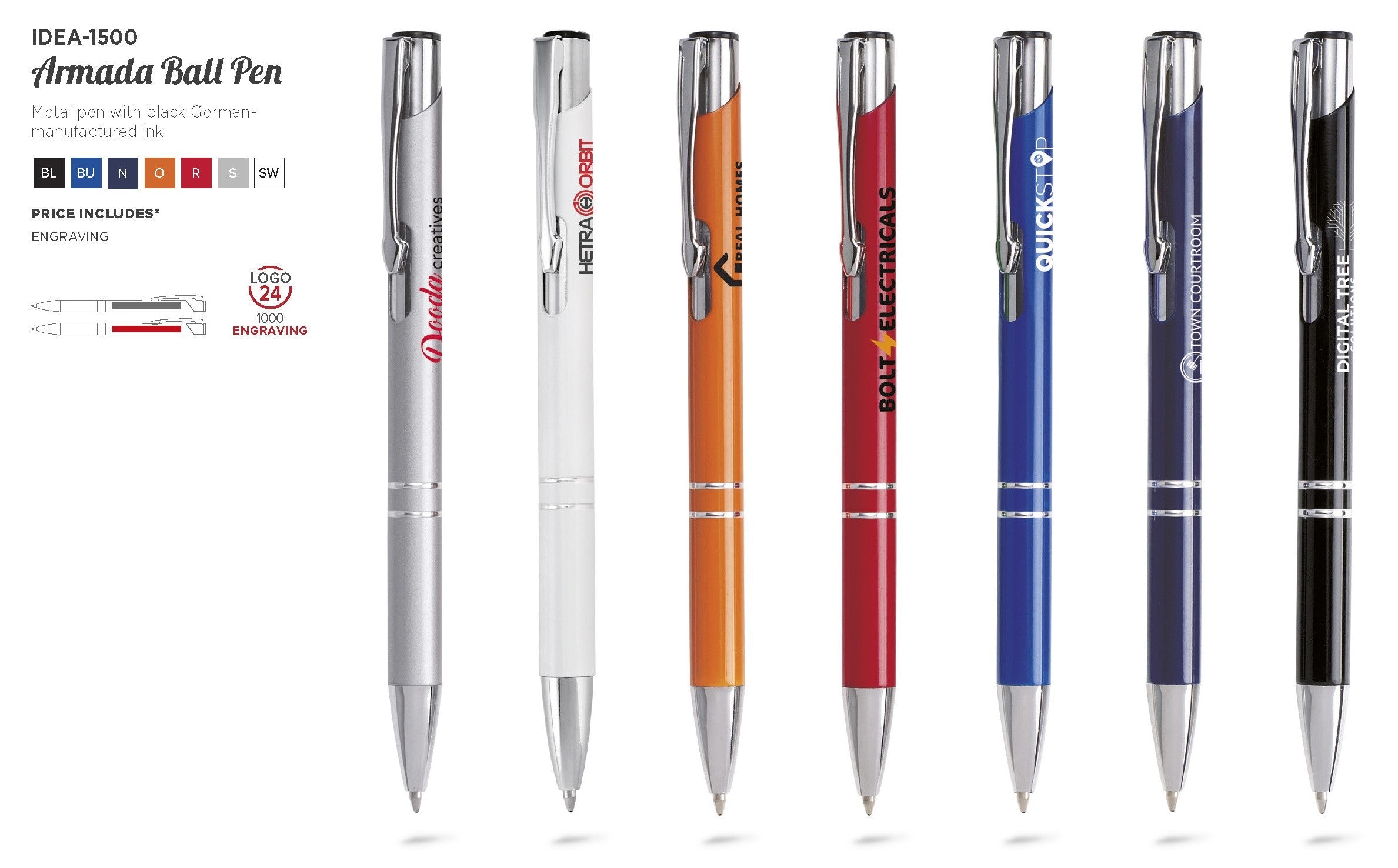 Armada Ball Pen-Pens-Orange-O