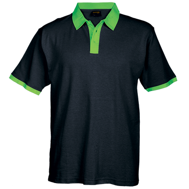 Aspen Golfer Mens Black/Lime / XL / Last Buy - Golf Shirts