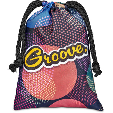 Custom Atlantic Mini Polyester Drawstring Pouch BLACK - Bags and Backpacks,Custom Backpacks