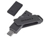 Atraxia Dual Flash Drive – 64GB / Gun Metal / GM