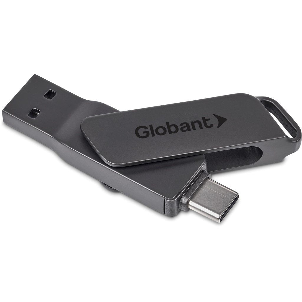 Atraxia Dual Flash Drive – 64GB / Gun Metal / GM