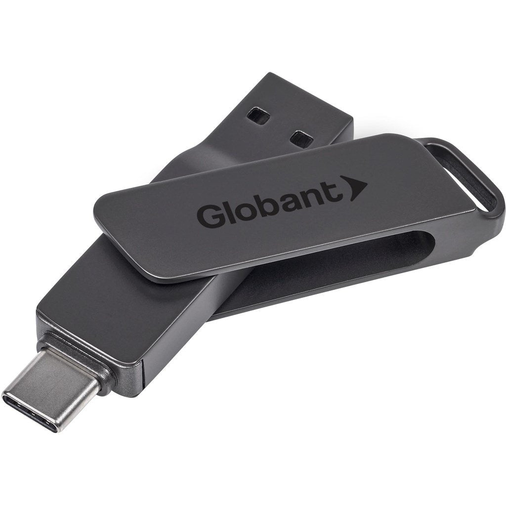 Atraxia Dual Flash Drive – 64GB / Gun Metal / GM