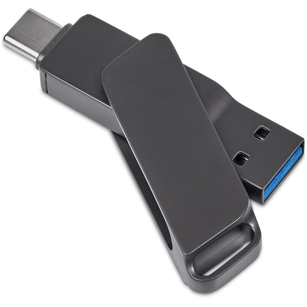 Atraxia Dual Flash Drive – 64GB / Gun Metal / GM