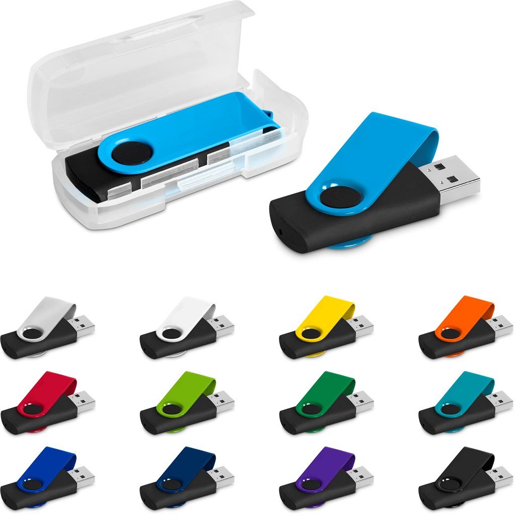 Axis Gyro Black Flash Drive - 16GB - Drives,Flash Drives