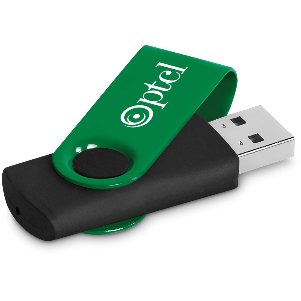 Axis Gyro Black Flash Drive - 8GB / GREEN - Drives,Flash Drives
