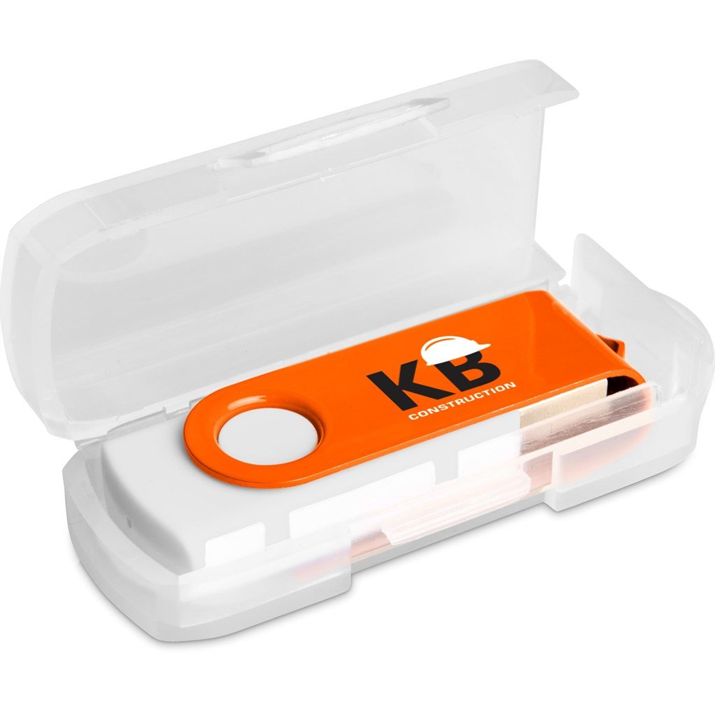 Axis Gyro White Flash Drive - 16GB - Drives,Flash Drives