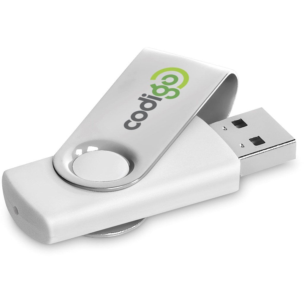 Axis Gyro White Flash Drive - 16GB / SILVER - Drives,Flash Drives