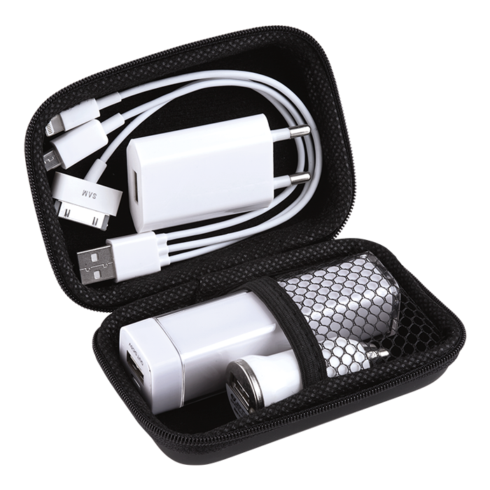 BE0041 - Power Bank Travel Kit Black / STD / Regular - Technology