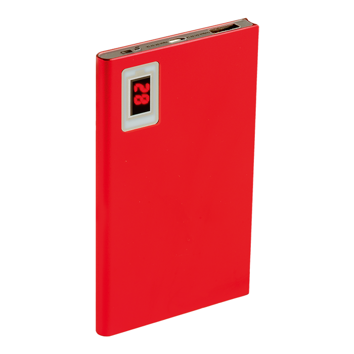 BE0069 - Powerbank with Battery Indicator - 4000 mAh Red / STD / Last Buy - Technology