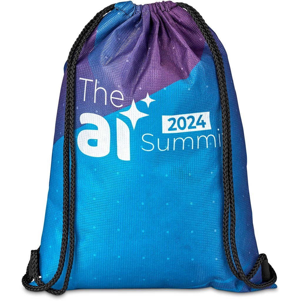 Custom Bellville Recycled PET Drawstring Bag BLACK - Bags and Backpacks,Custom Backpacks