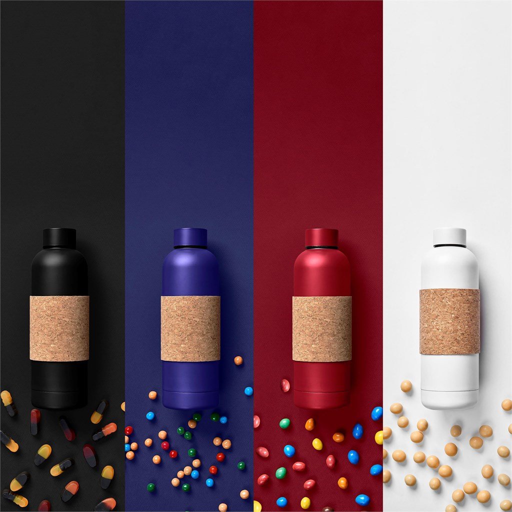 Bermuda Kork Recycled Stainless Steel Water Bottle - 800ml - Bottles,Drinkware,Recycled Drinkware