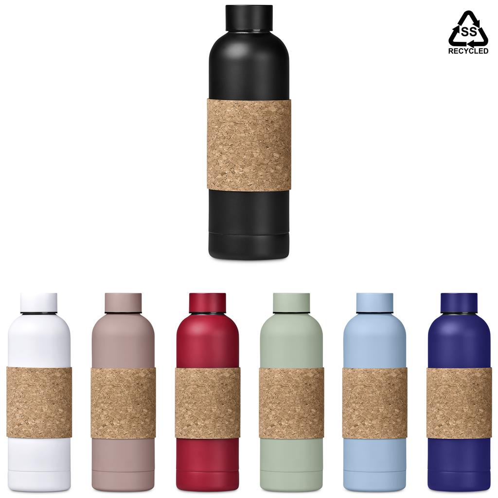 Bermuda Kork Recycled Stainless Steel Water Bottle - 800ml - Bottles,Drinkware,Recycled Drinkware