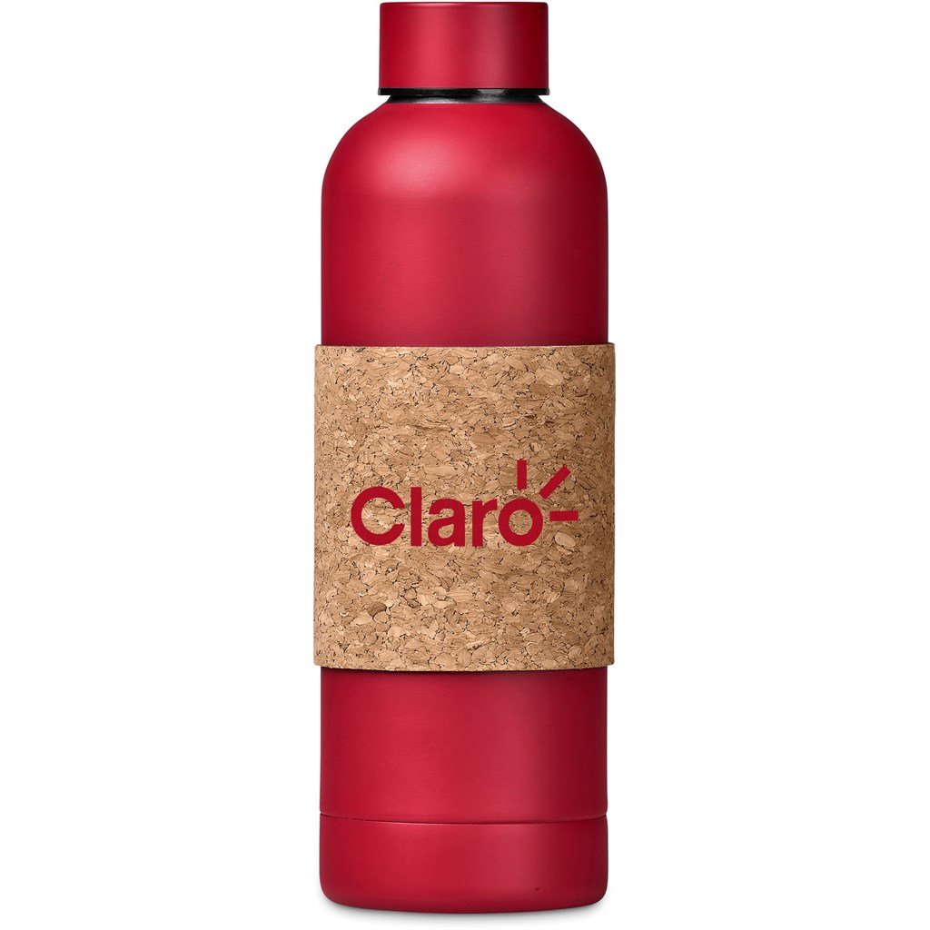 Bermuda Kork Recycled Stainless Steel Water Bottle - 800ml RED - Bottles,Drinkware,Recycled Drinkware