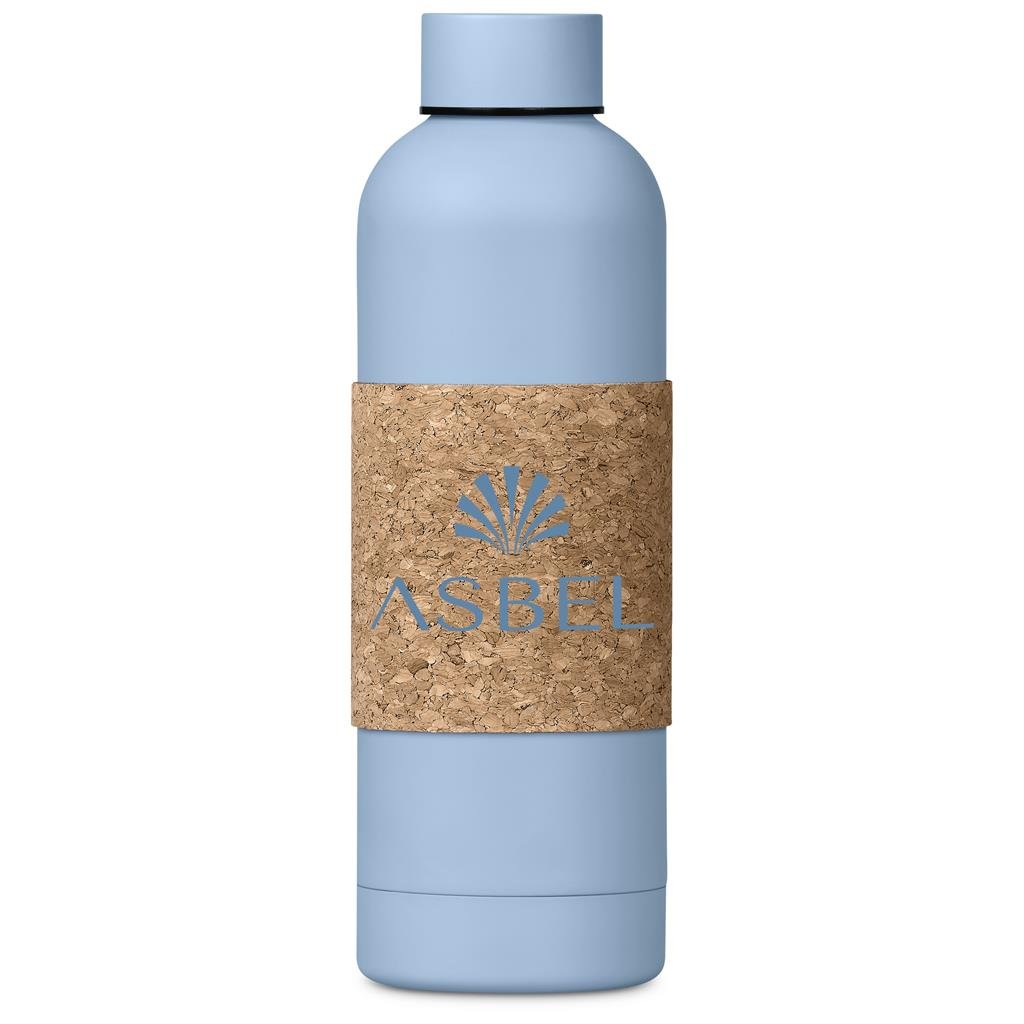 Bermuda Kork Recycled Stainless Steel Water Bottle - 800ml LIGHT TURQUOISE - Bottles,Drinkware,Recycled Drinkware