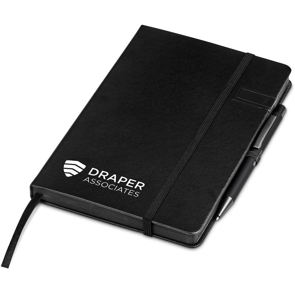 Billenium Flash Drive Notebook & Pen Set - 8GB / BLACK - USB Notebooks,Flash Notebooks,Sets,Ideas for Conferences,Ideas Work,Notebook Sets